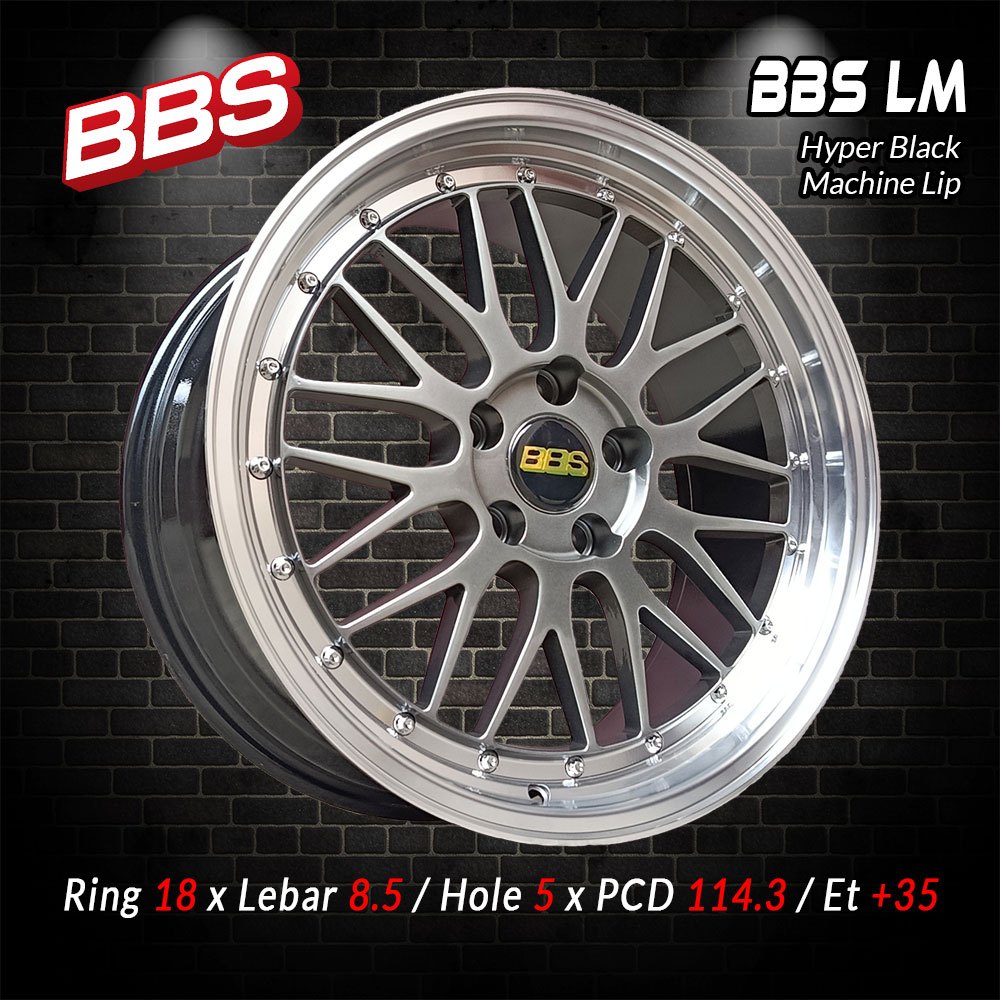 Jual Velg Mobil BBS BBSLM R18 Ring 18 5x114.3 Hyper Black TERIOS CRV ...