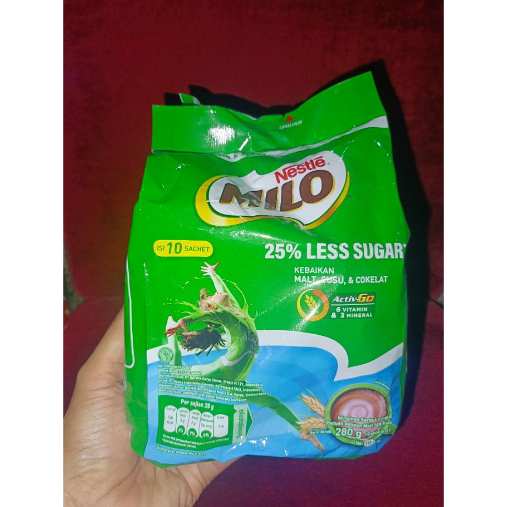 Jual Milo Nestle 25% Less Sugar Isi 10 Sachet x 28 g | Shopee Indonesia