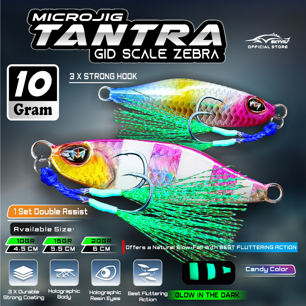 Jual Micro Jig 10 Gram SKYVIU TANTRA GID Zebra Motif Hologram Sisik 1 ...