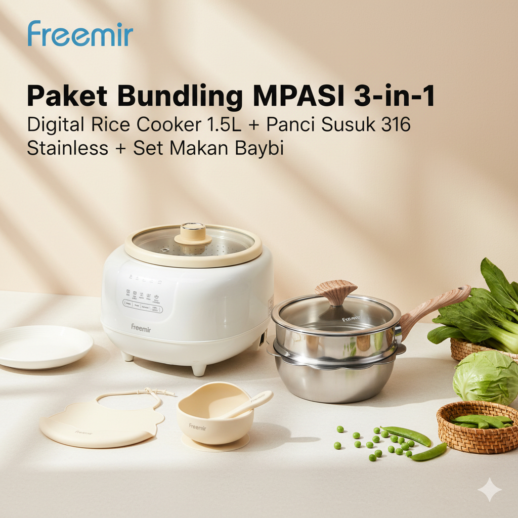 Jual Special freemir Paket Bundling MPASI 3-in-1 Digital Rice Cooker 1 ...