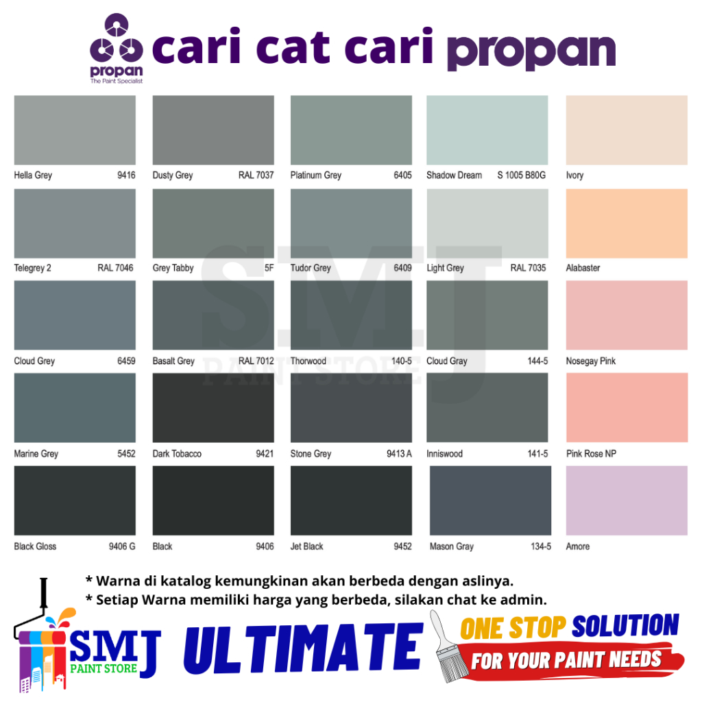 Jual CAT PROPAN PU ACRYLIC COLOR PUC-786 2K 5 LITER - WARNA TINTING ...