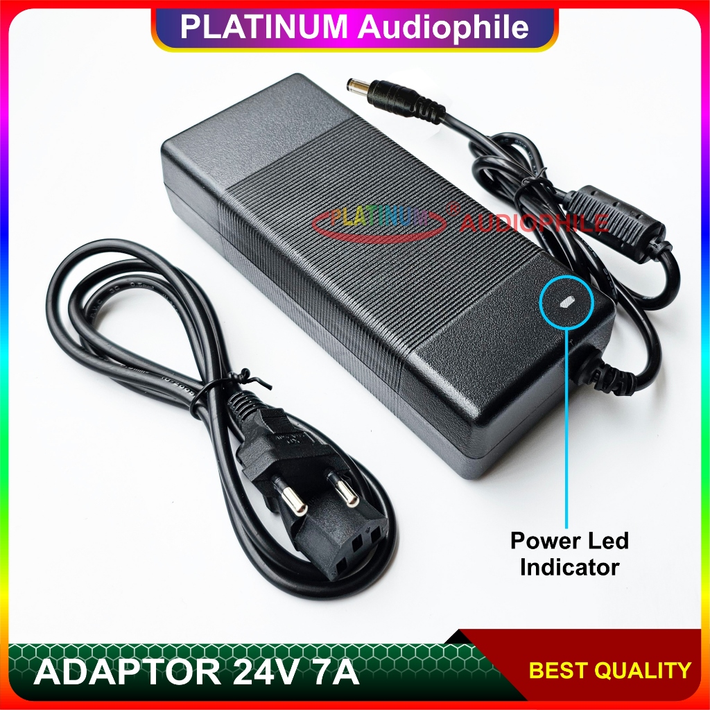 Jual ADAPTOR 24V 7A AC DC Adapter Power Supply Lampu Led Strip Media ...
