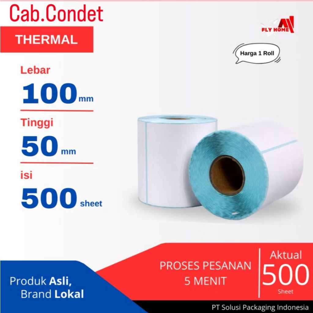 Jual Label Sticker Kertas Thermal kertas struk kasir/ kertas kasir ...
