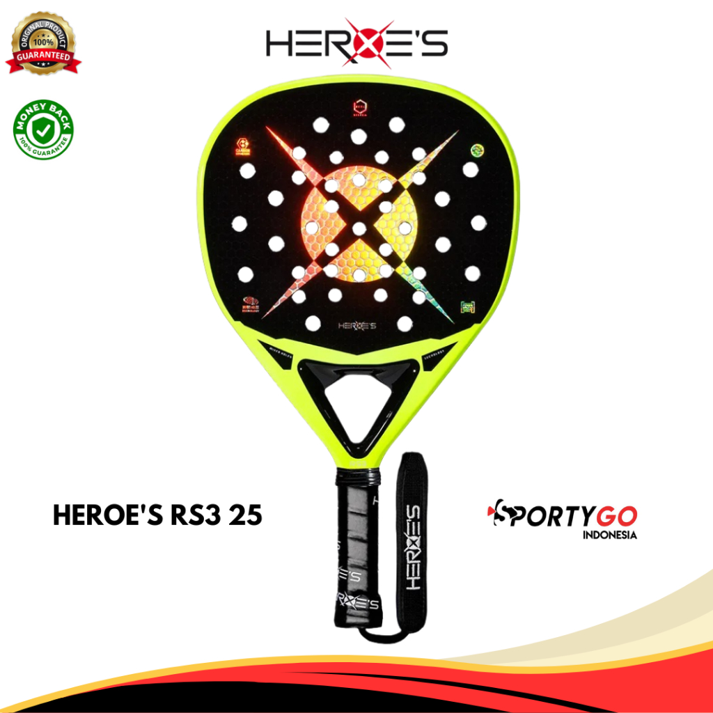 Jual Padel Racket HEROE'S RS3 25 | Raket Padel Heroes | Shopee Indonesia