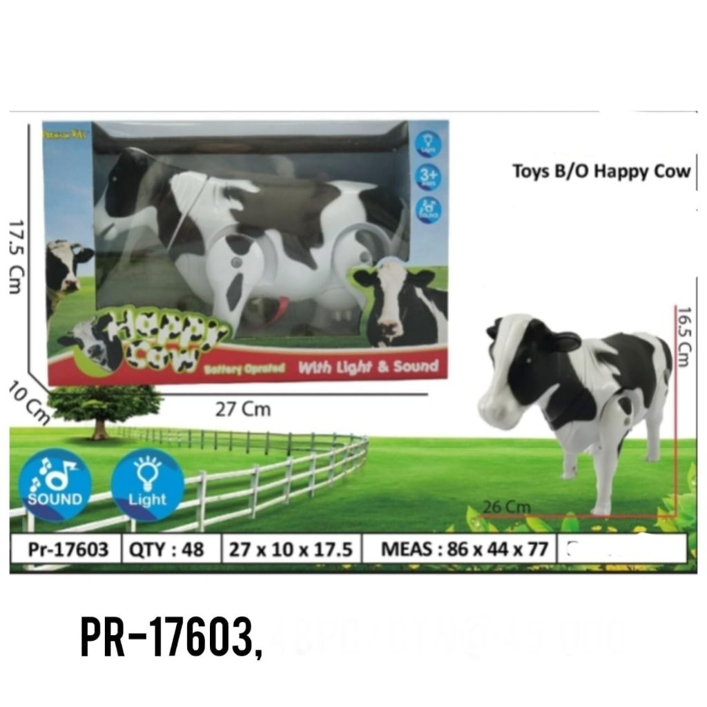 Jual GOLDEN TOYS - MAINAN HAPPY COW SAPI JALAN PR17603 | Shopee Indonesia