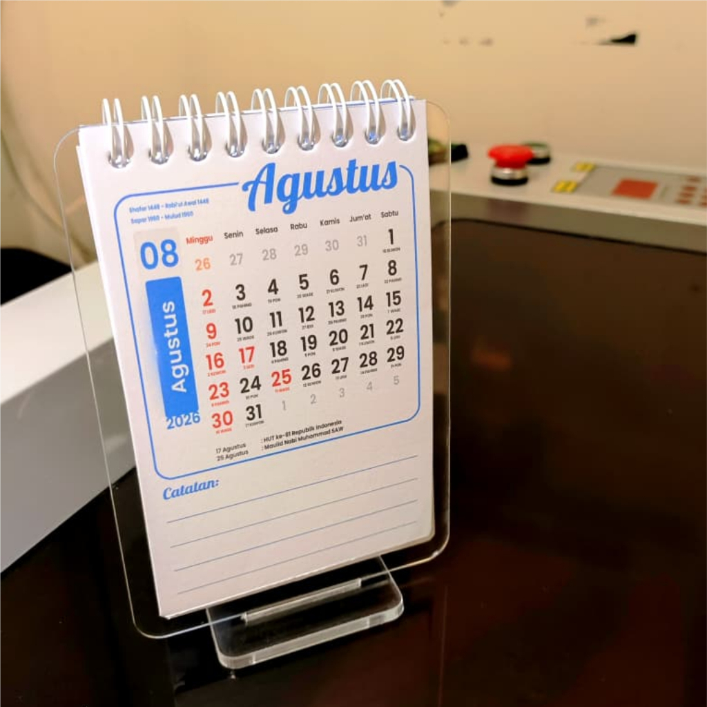 Jual Mini Kalender Notes 2026 / 2027 / 2028 / 2029 stand akrilik ...