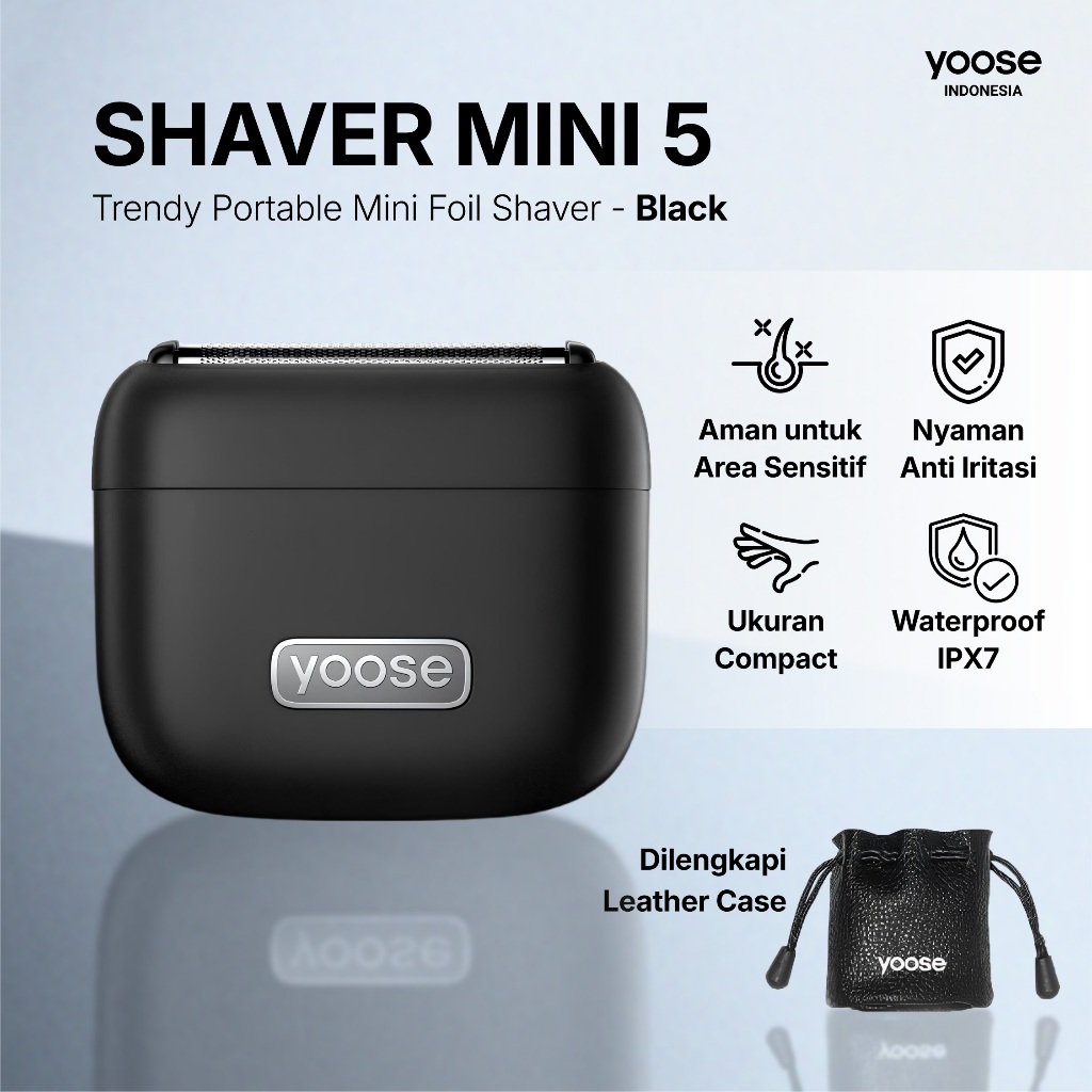 Jual Yoose Shaver Mini 5 Portable Foil Shaver Black | Shopee Indonesia