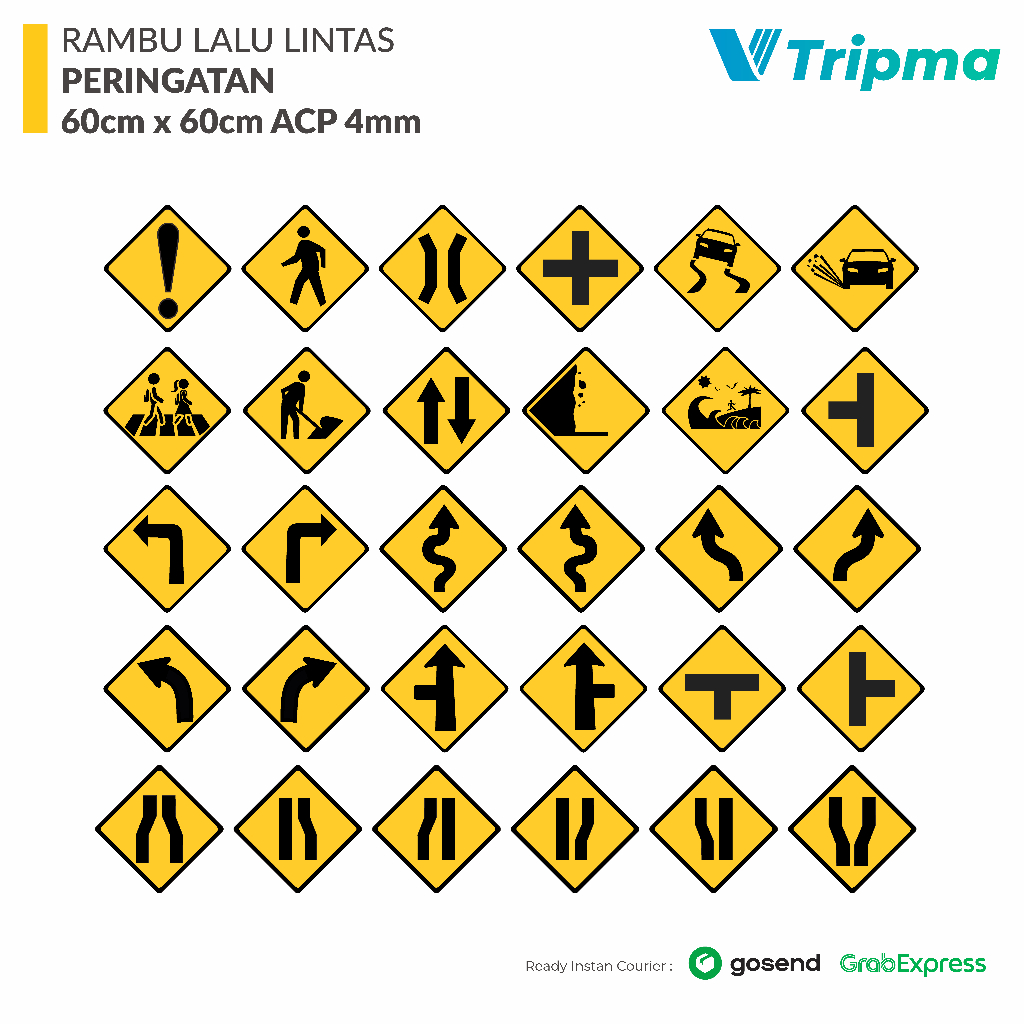 Jual Rambu Rambu Peringatan Ukuran 60cm x 60cm - ACP / Plat Aluminium ...
