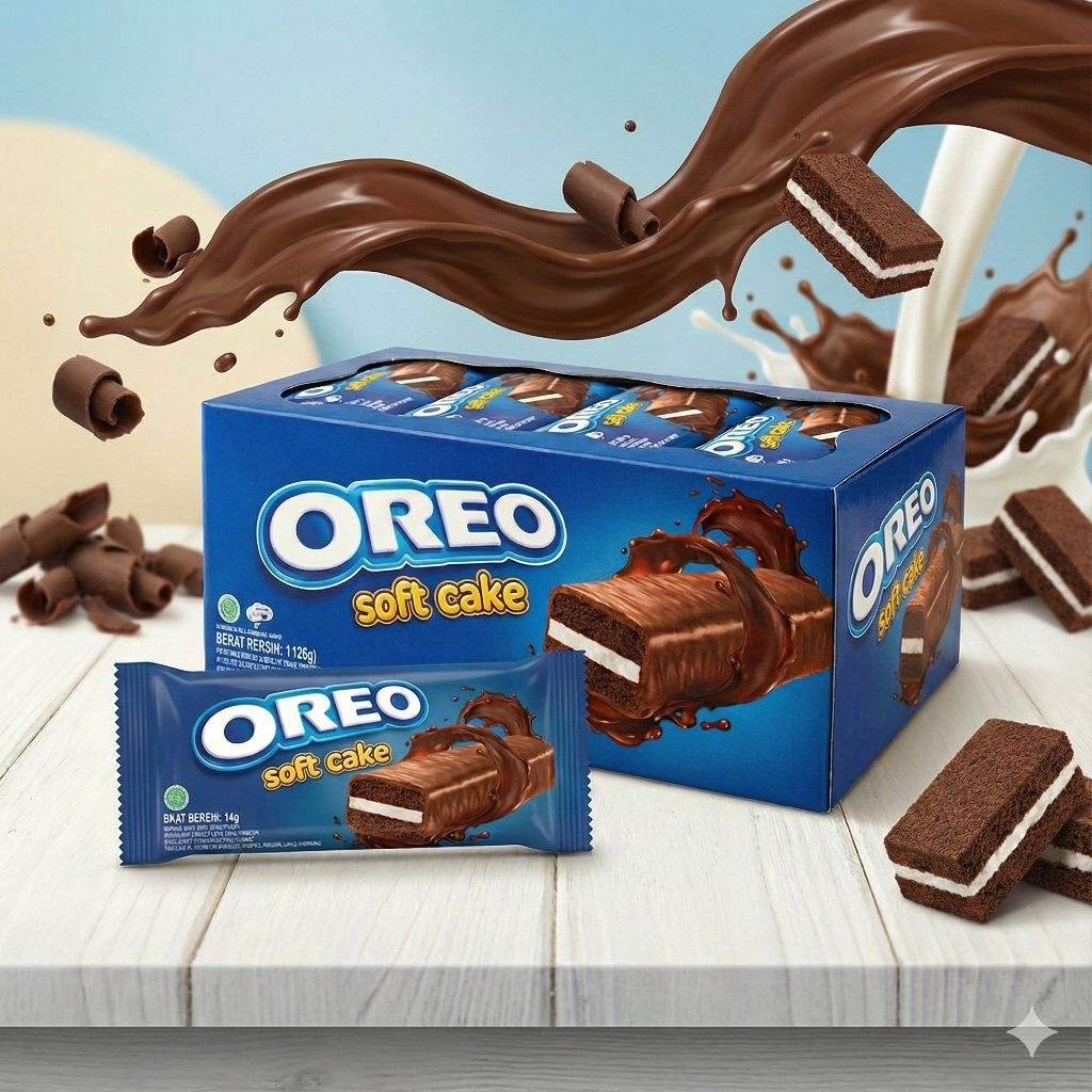Jual Oreo Soft Cake 1 Box (Isi 12 x 16gr) - Bolu Coklat Lembut Krim ...