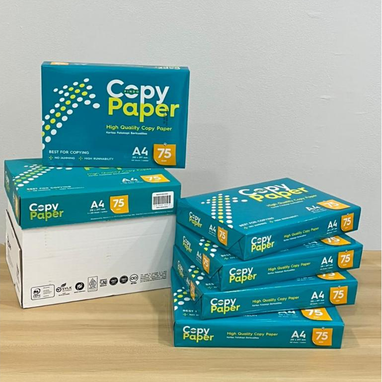Jual Kertas Copy Paper A4 75 Gram / 1 Dus isi 5 rim / Kertas HVS ...