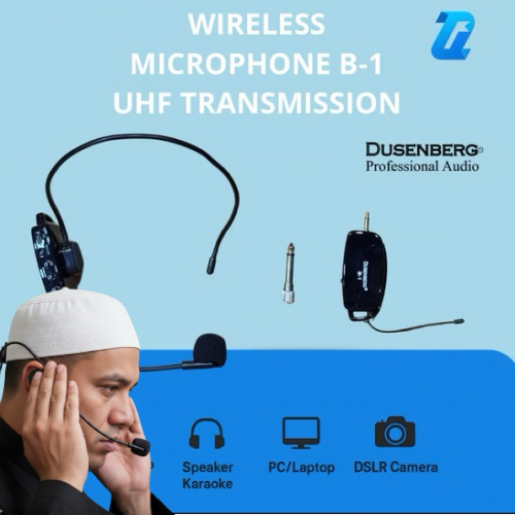 Jual Mic bando Dusenberg B-1 UHF Wireless Microphone Headset – Suara ...