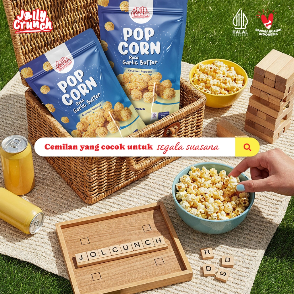 Jual Jolly Crunch - PopCorn Jagung Rasa Garlic Butter | Shopee Indonesia