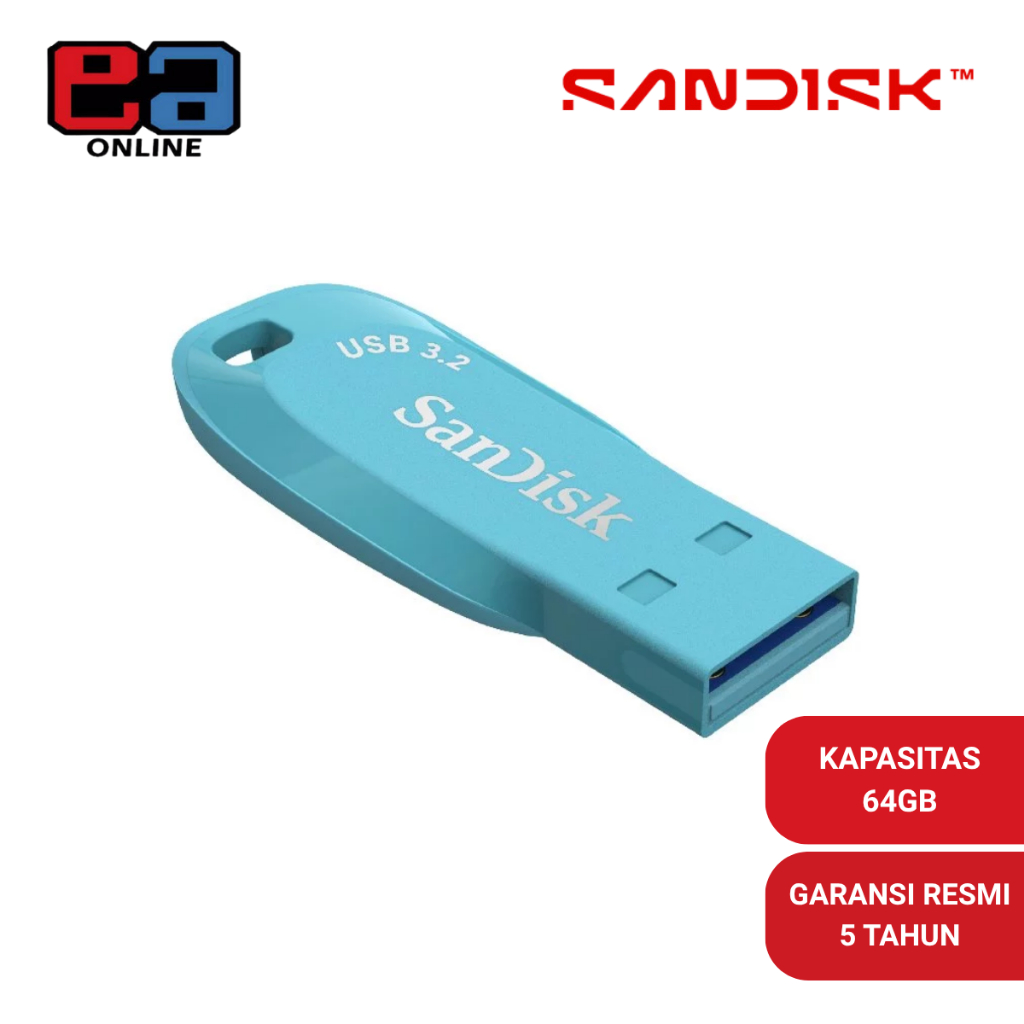 Jual SanDisk CZ410 Ultra Shift 64GB USB 3.2 (Blue / Biru) - Flash Drive ...