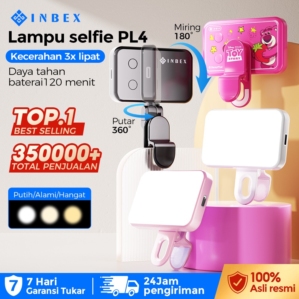 Jual INBEX PL4 PRO Mini Portable LED Light untuk Selfie, dan Fotografi ...
