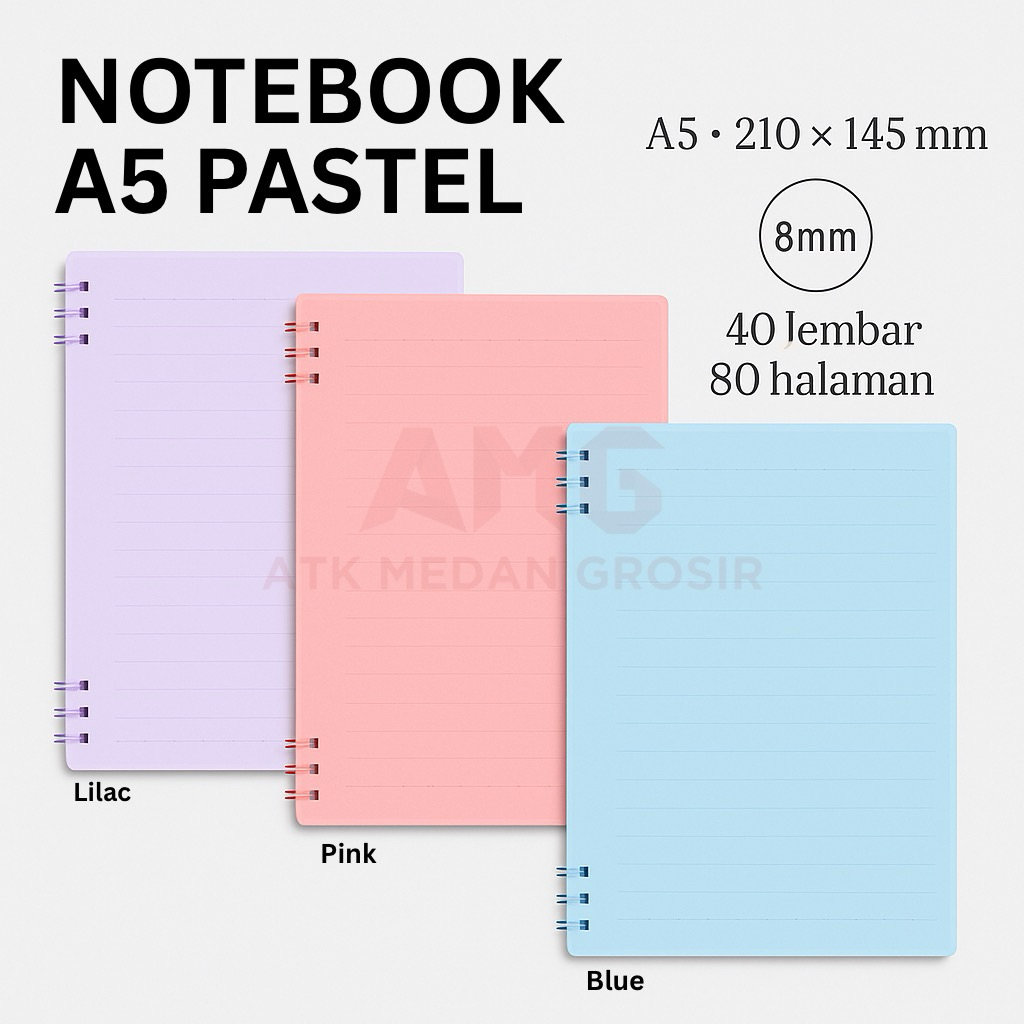 Jual BUKU TULIS CATATAN NOTE BOOK A5 AESTHETIC PASTEL ISI 40 LEMBAR ...