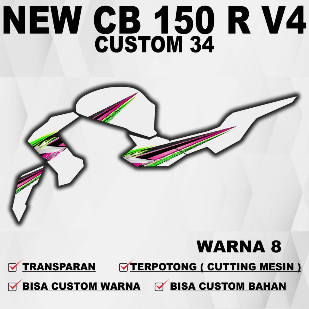Jual Stiker New CB 150 r v4 Stiker CB 150 R v4 / Striping New CB 150 r ...