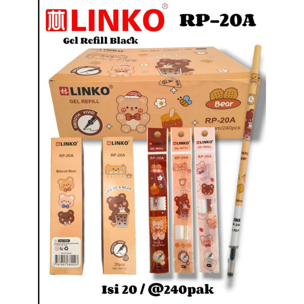 Jual Refill Pulpen Gel Fancy 0.38mm (20pc) | Shopee Indonesia