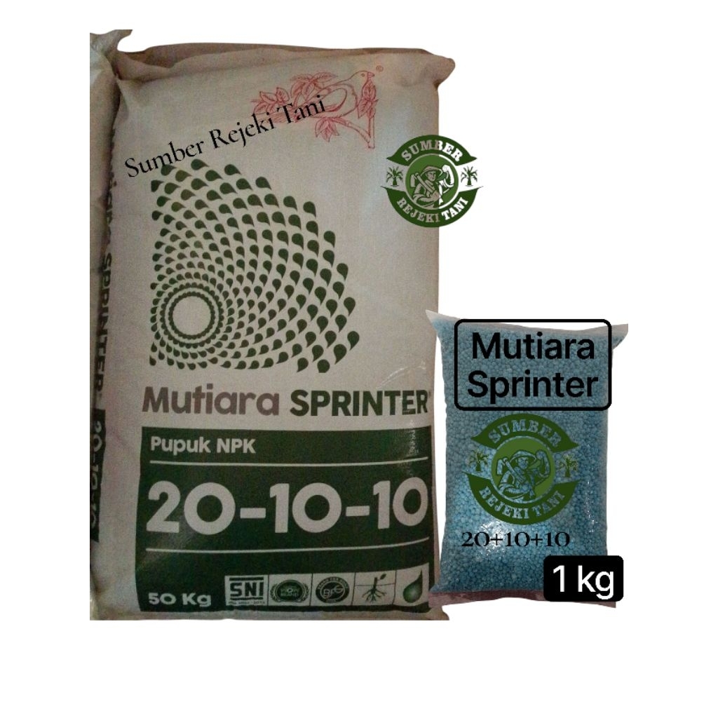Jual Pupuk NPK Mutiara Sprinter 20-10-10 original Meroke kemasan repack ...