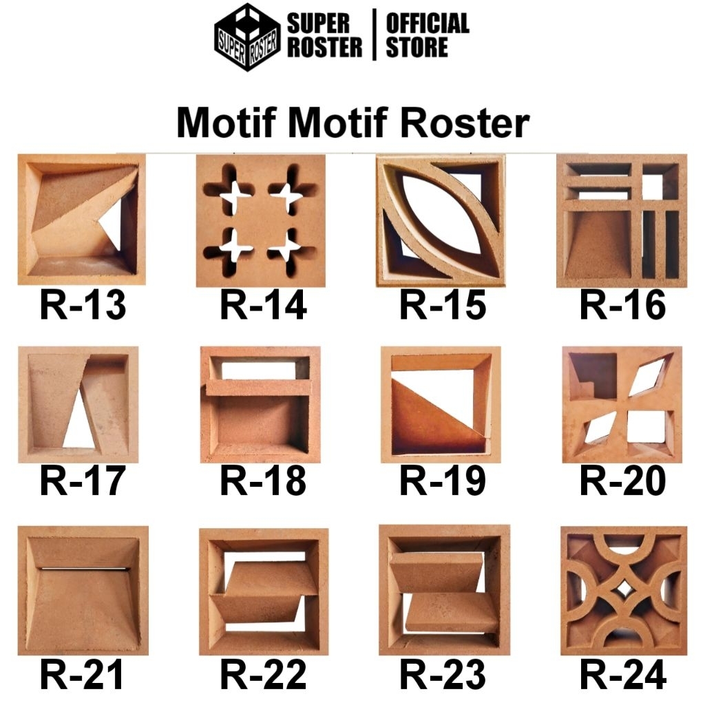 Jual Roster Beton Lubang Angin Minimalis Ukuran 20 x 20 x 10 motif R-13 ...