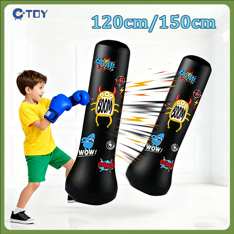 Jual 120cm/150cm Standing Boxing Samsak Tinju Anak Inflatable Kids ...