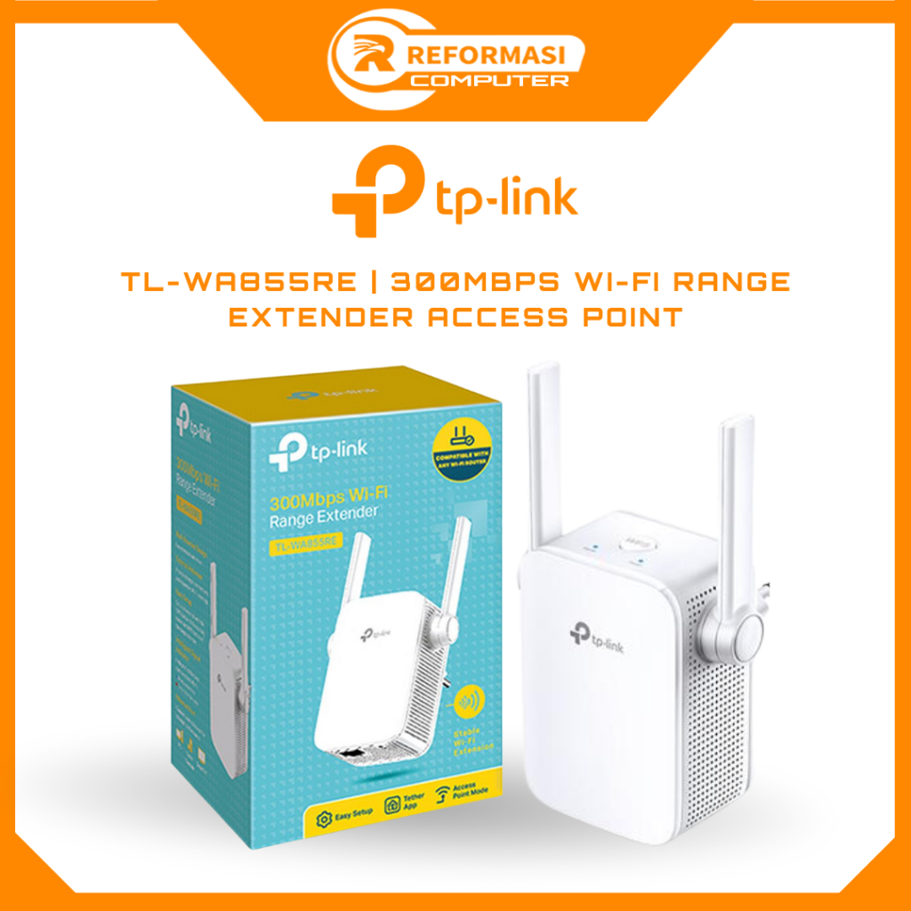 Jual TP-Link 300Mbps Wi-Fi Range Extender TPLink - TL-WA855RE | Shopee ...