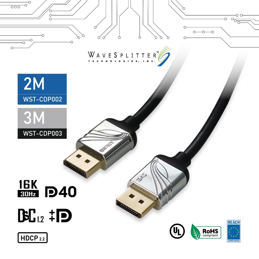 Jual Kabel Displayport 2.1 Wavesplitter by LINDY Kabel DP 2.1 Male to ...