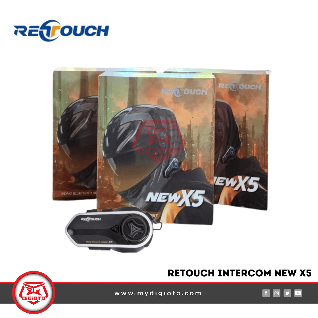 Jual Intercom Bluetooth Retouch X5 Bluetooth Helm Universal | Shopee ...