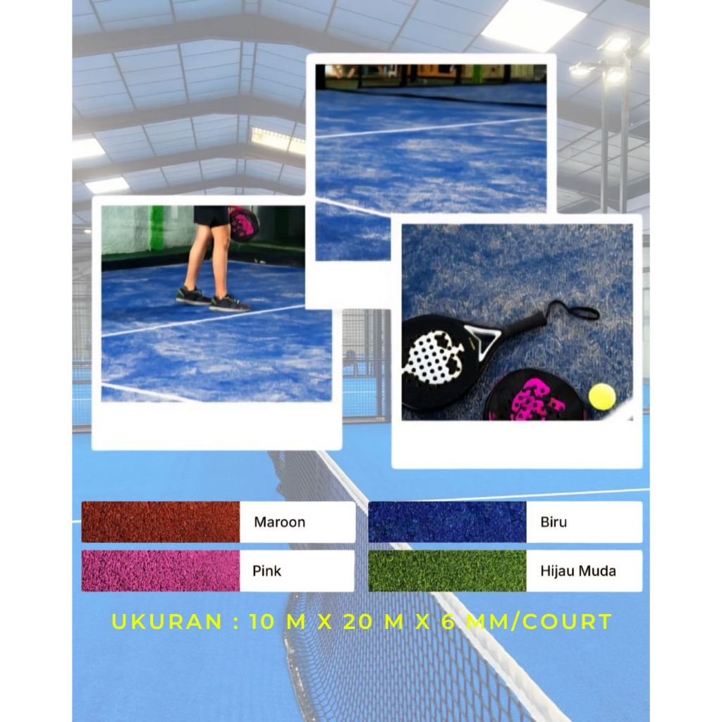 Jual lapangan padel/rumput sintetis lapangan padel/padel court turf ...