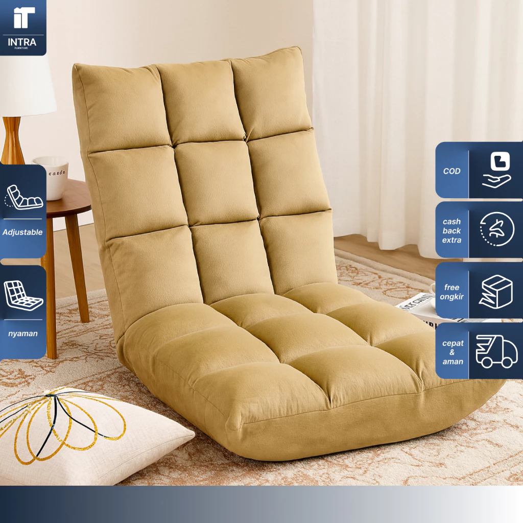 Mekanisme sandaran adjustable kursi lesehan lipat portable