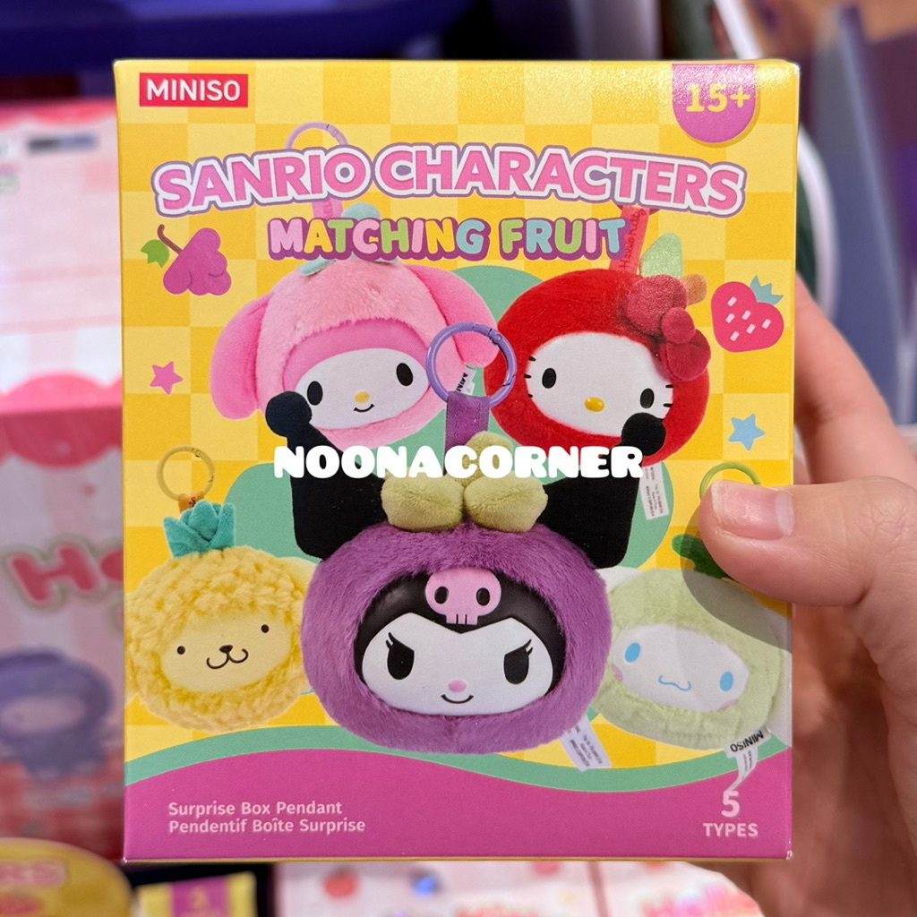 Jual Miniso x Sanrio‼️ Blind Box Plush Pendant Sanrio Characters Fruit ...