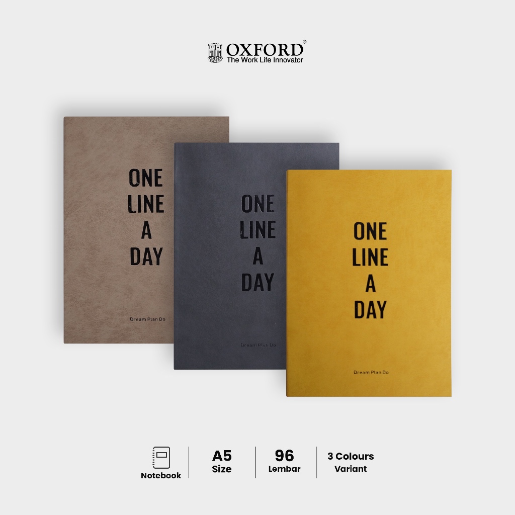 Jual Oxford Notebook One Line A Day Ukuran A5 Buku Jurnal Harian Diary ...