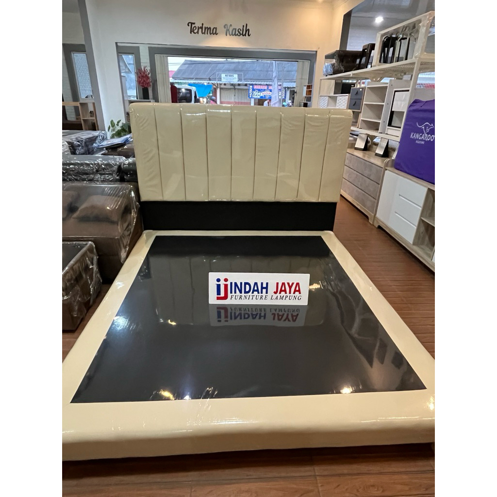 Jual Divan murah lampung (sandaran+box) 180,160,120 bahan kulit ...