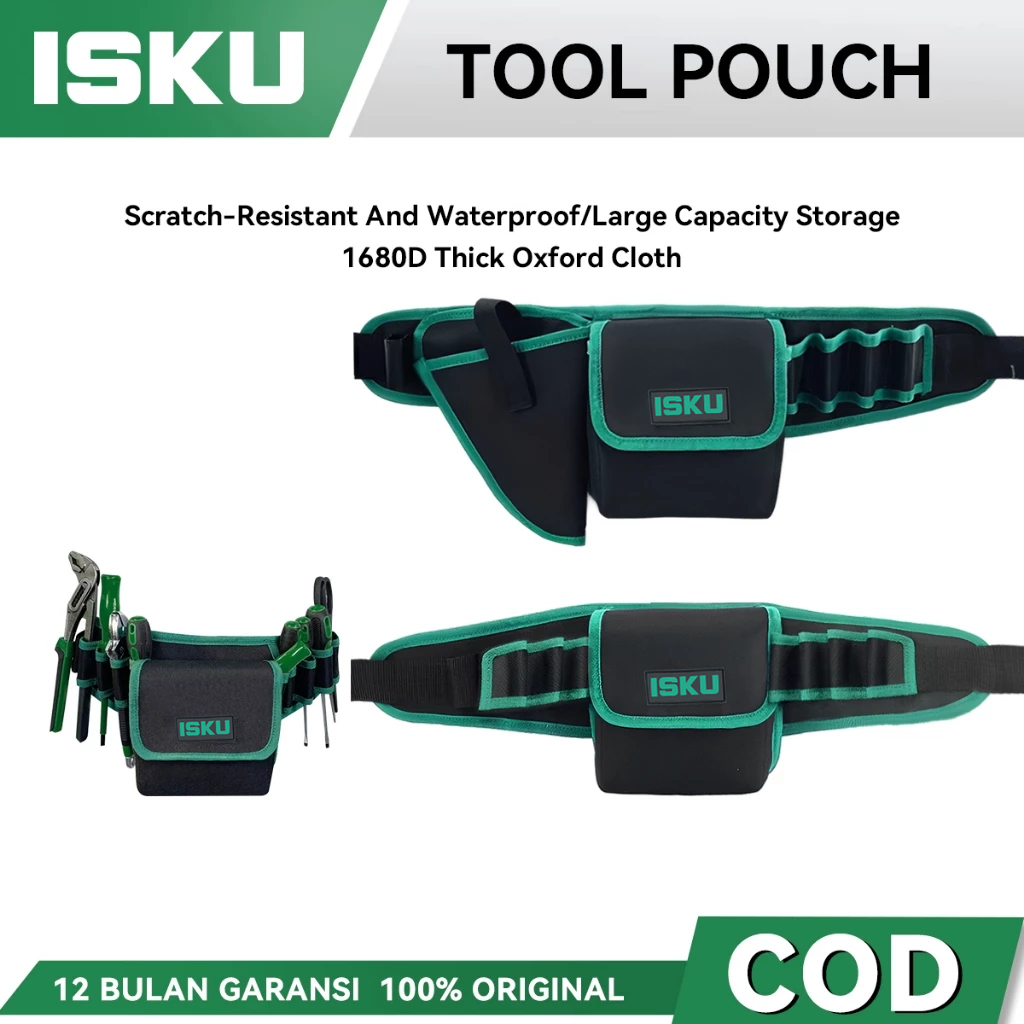 Jual Isku Tas Pinggang Perkakas 5 Slots Tool Bag Tas Sabuk Tool Bag ...