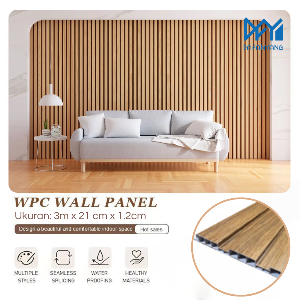 Jual Golden [3METERX21CM] Wood WPC Wall Panel GW Kualitas Terbaik ...