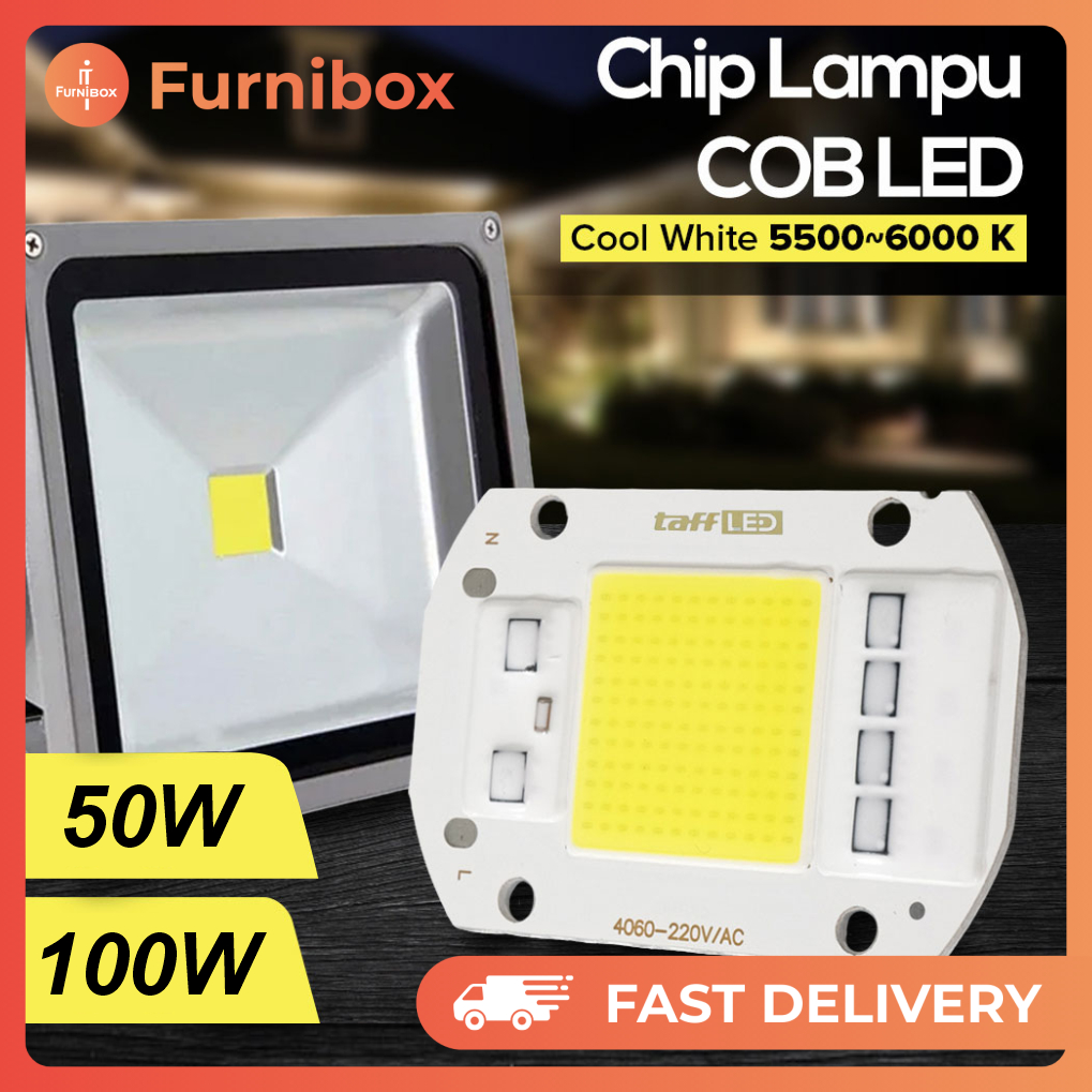 Jual Chip LED Modul Lampu Sorot COB 50w 220v AC Refill Floodlight ...