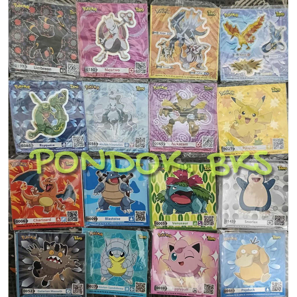 Jual Stiker Sticker Collectible Taro x Pokemon Limited | Shopee Indonesia