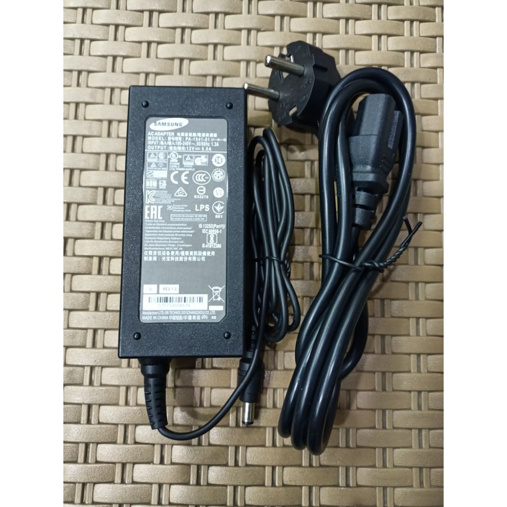 Jual adaptor 12v 5a Samsung kabel AC kobra | Shopee Indonesia