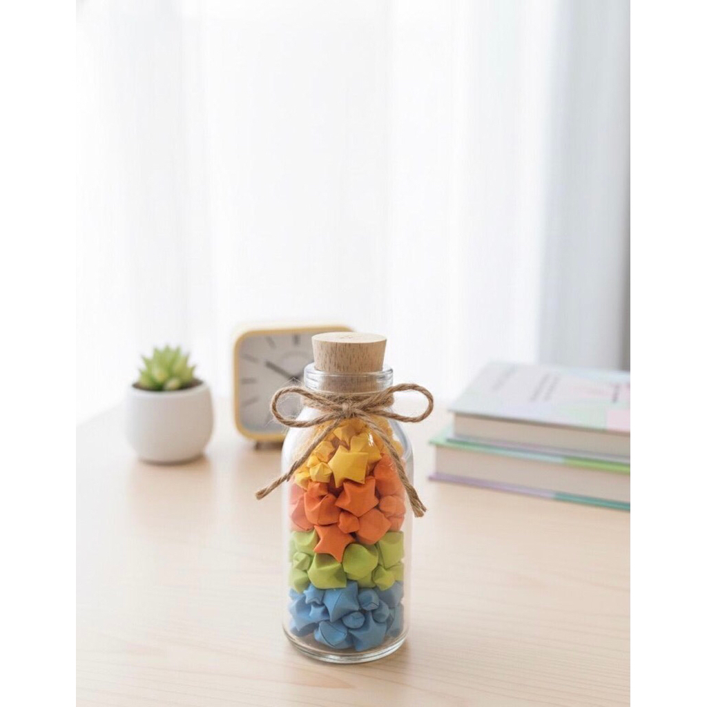 Jual Botol Origami Bintang Lucky Star ukuran 100ml ide souvenir kado ...