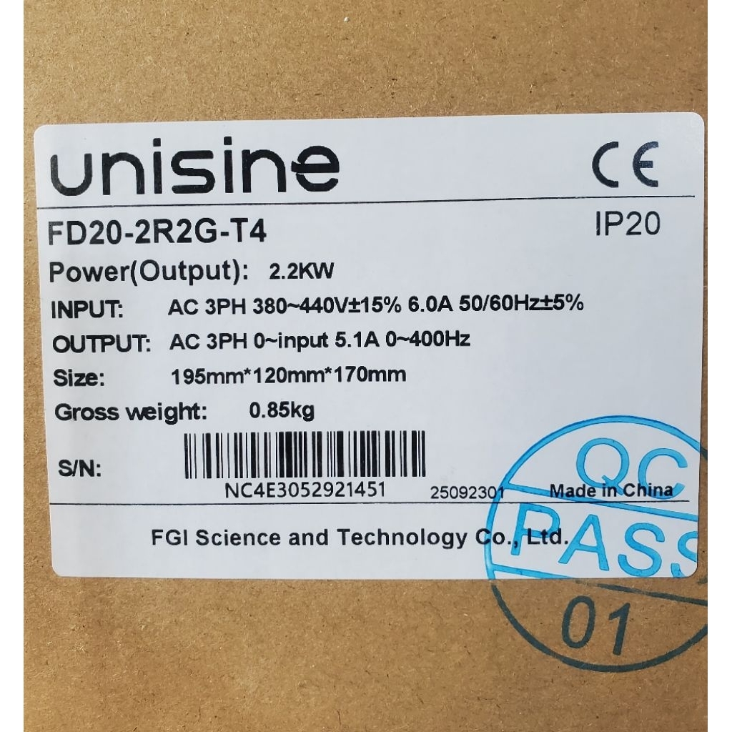 Jual Vfd inverter fgi 2.2kw input 380v output 3phase 380v | Shopee ...