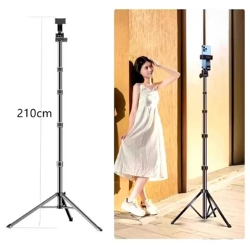 Tripod A1 2In1 Tripod 2.1Meter 210Cm Tripod Tongkat Selfie Bahan Sangat Kokoh Full.besi Free