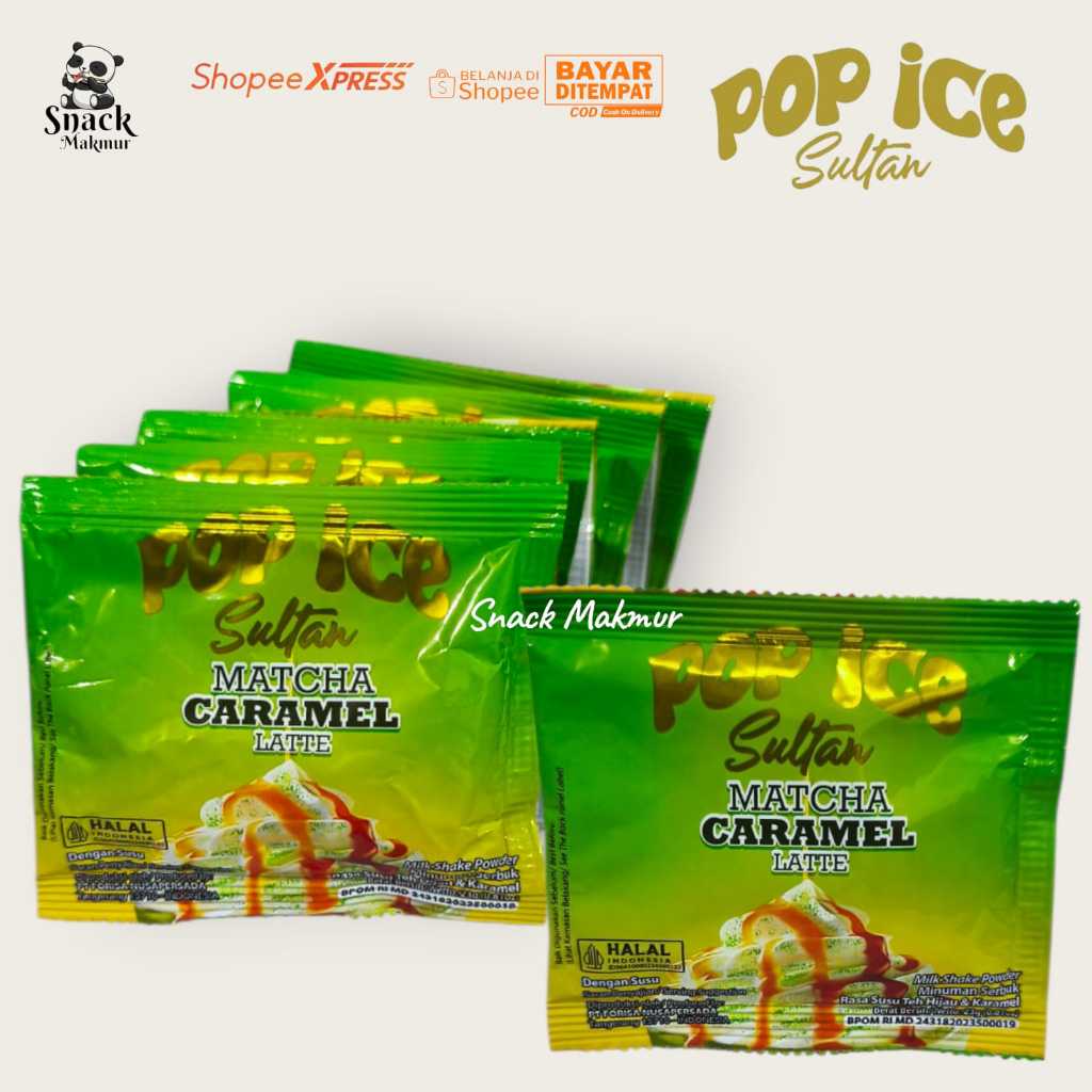 Jual POP ICE SULTAN RASA MATCHA CARAMEL LATTE MINUMAN VIRAL HARGA 1 ...