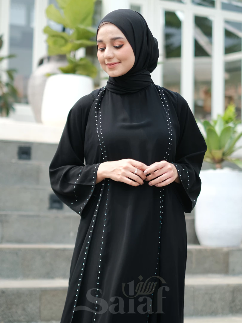 Abaya Turkey Gamis Hitam Turki bahan nyaman untuk pemakaian seharian