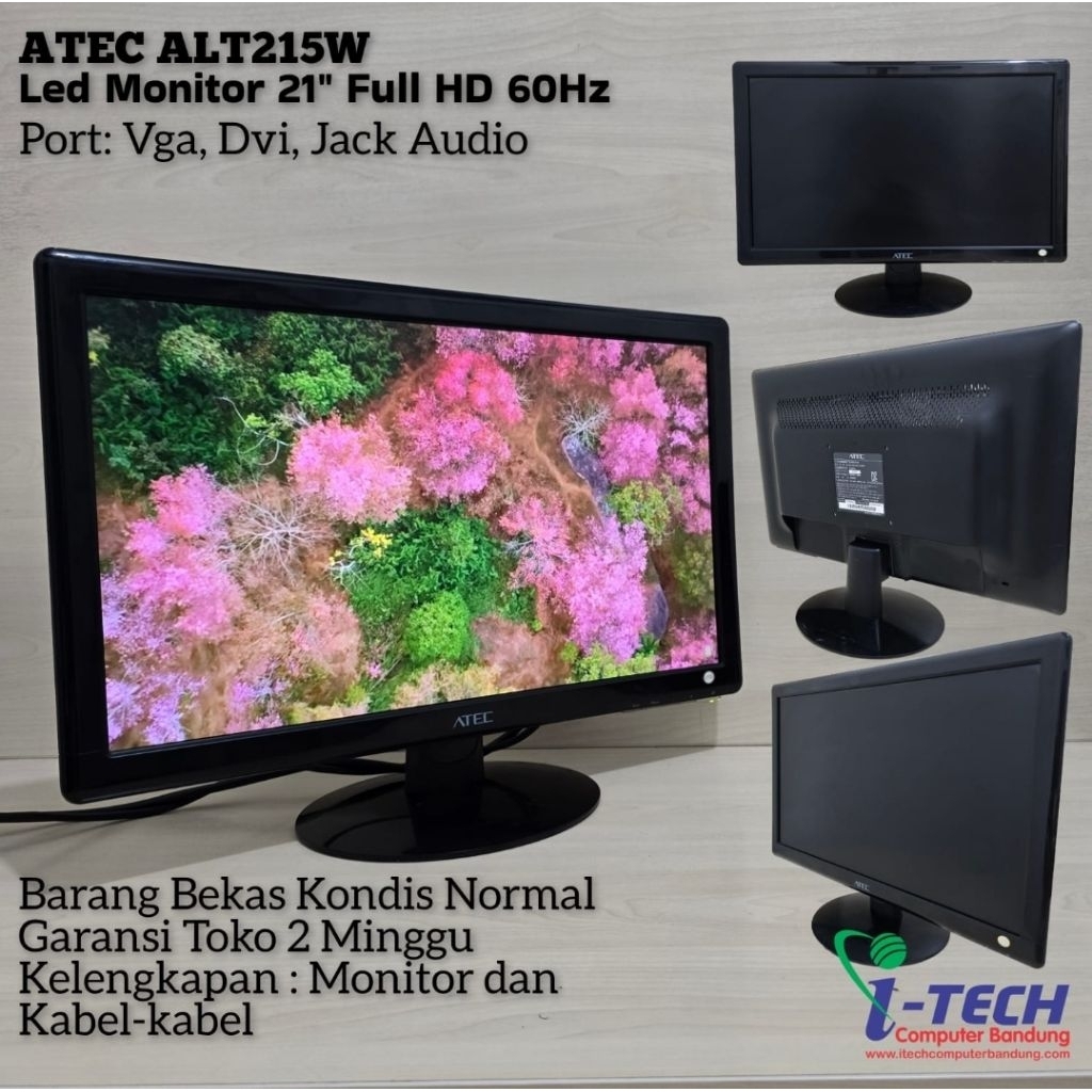 Jual MONITOR LED ATEC ALT215W 21.5INCH FULL HD | Shopee Indonesia