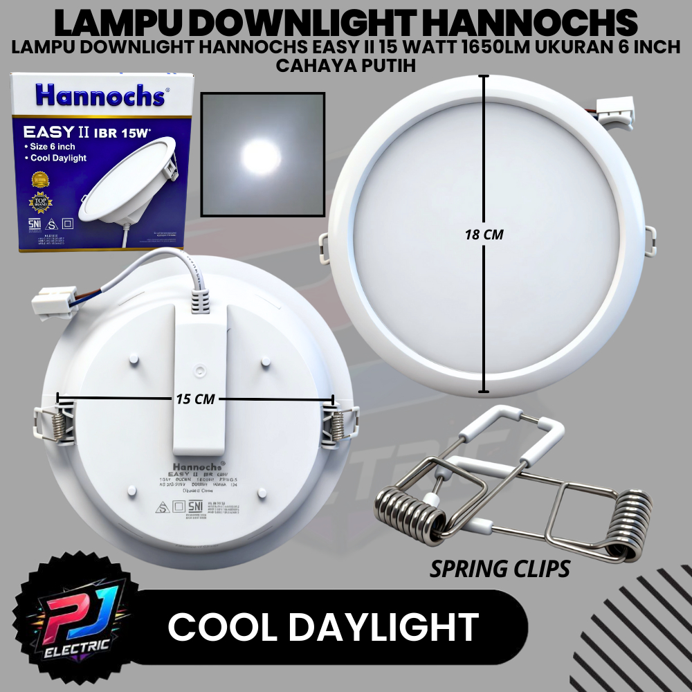 Jual Lampu Downlight LED Panel 15W Inbow Cahaya Putih Model Bulat ...