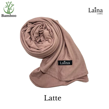Laina Label Hijab Bergo Instan Bamboo 2in1 With Inner (Zaira Instant) Lembut Adem Mudah Dibentuk
