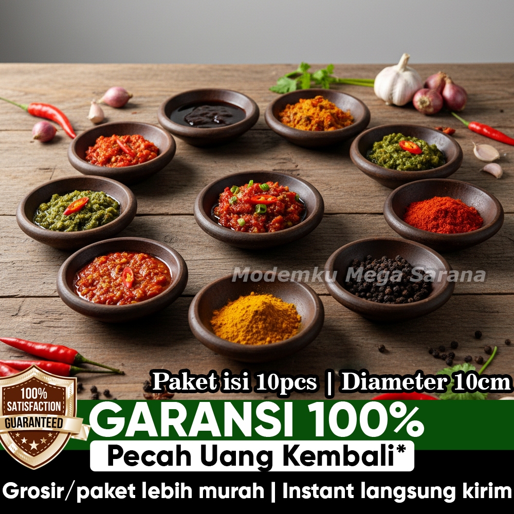 Jual 10pcs - Diameter 10 cm - Paket Usaha Tempat Sambal Cobek Mini ...