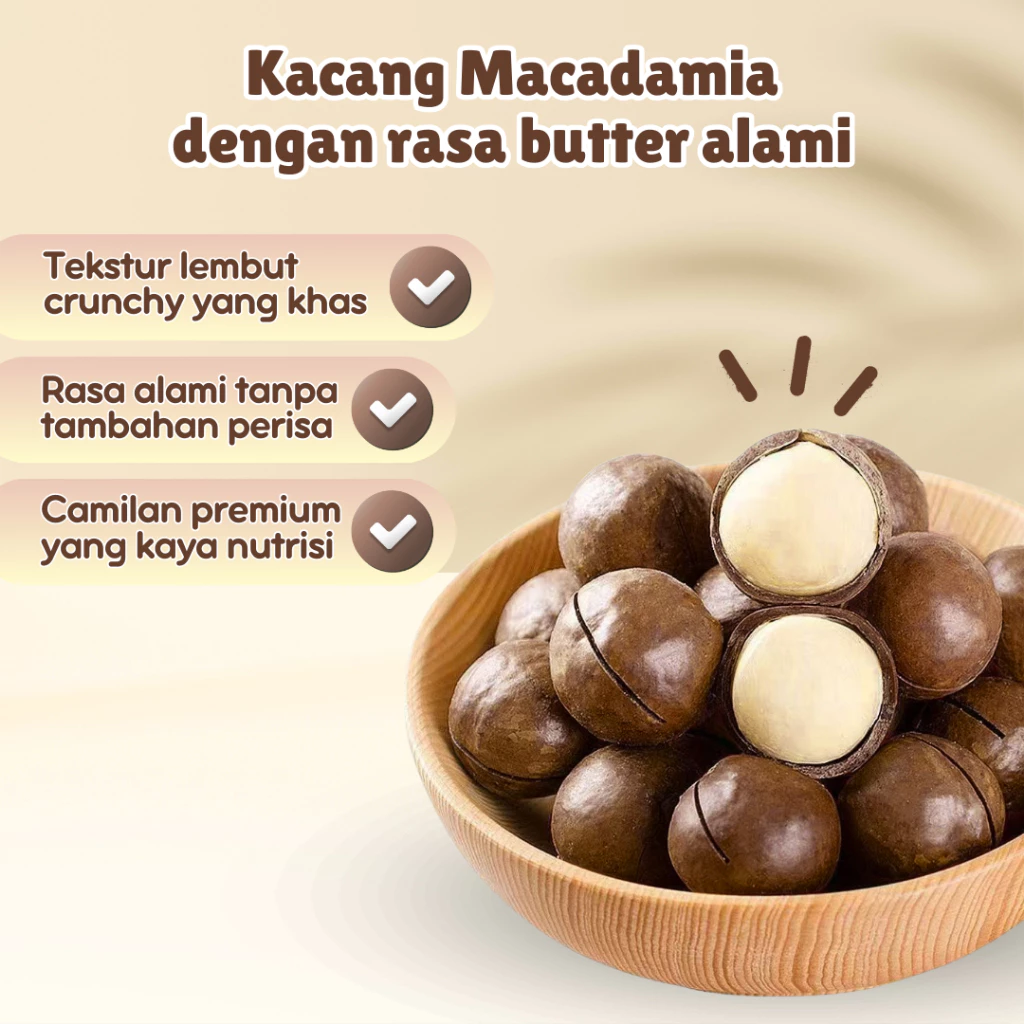 EAT CLEANS Roasted Macadamia Nuts camilan kacang macadamia panggang tanpa MSG dan pengawet