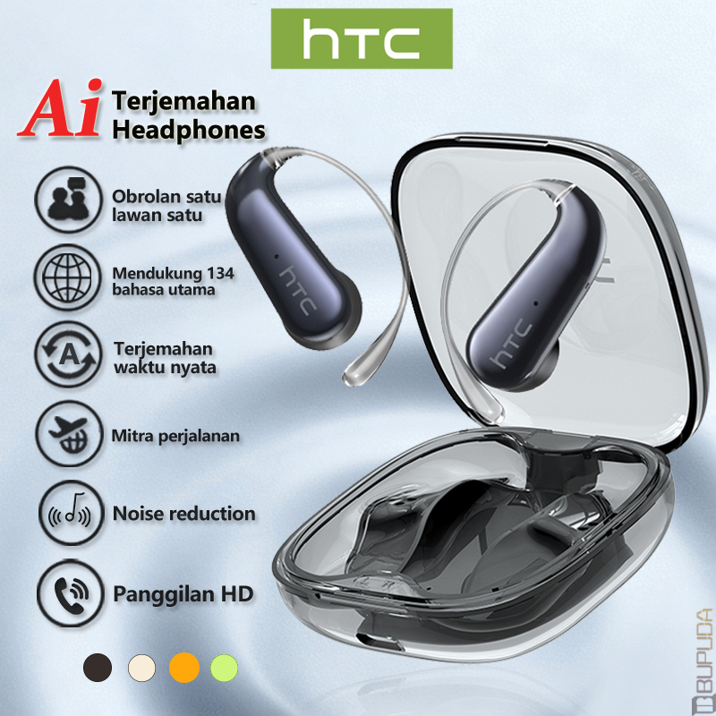 Jual HTC NE38 TWS Earphones Bluetooth 6.0 Bone Conduction Noise ...