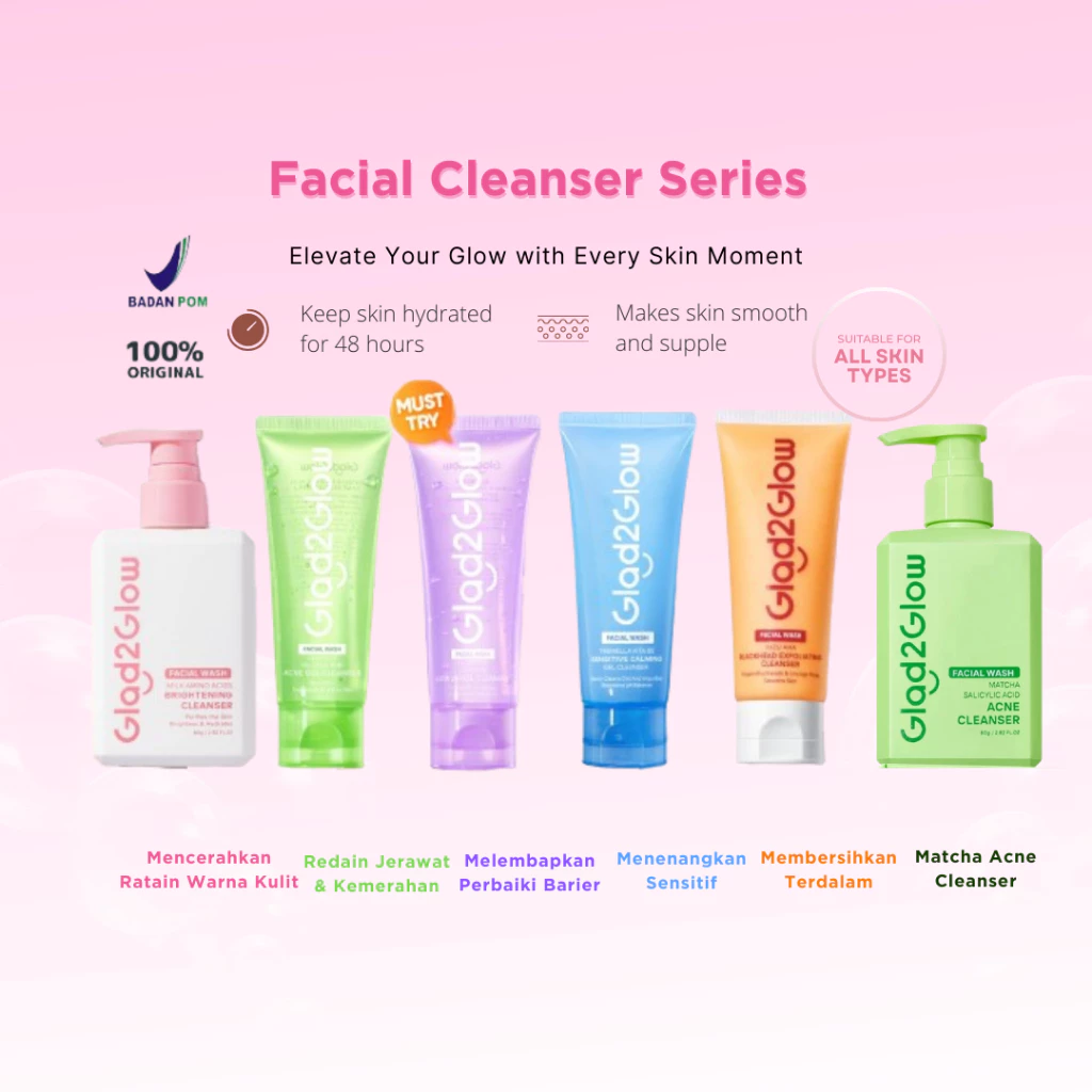 Glad2Glow Blueberry Ceramide Gel Cleanser 70ml