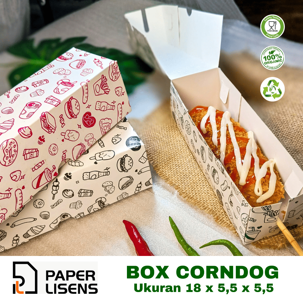 Jual (25PCS - 50PCS) Termurah Box Brownies / Box Corndog / Box Hotang ...
